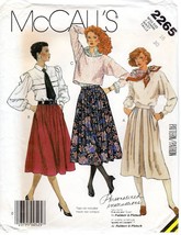 McCall&#39;s 2265 Misses Gathered or Pleated Skirts Size 16 Vintage UNCUT FF - $8.47