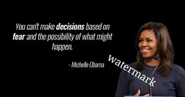 Famous President Quote Obama &quot;Cant Make Decisions Based On Fear&quot; Publicity Photo - £5.91 GBP