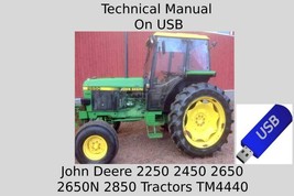 John Deere 2250 2450 2650 2650N 2850 Tractors Technical Manual TM4440 On USB - £18.94 GBP