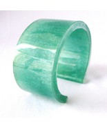 Light green Pearl Resin OPEN CUFF Bracelet for Women Girls Fashion Jewelry - $434.61 MXN