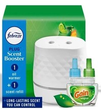 Febreze Plug Scent Booster Oil Warmer Starter Kit, Warmer and Gain Oil R... - $371.86 MXN