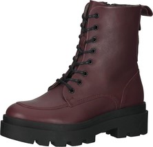FLY London JAYE 878FLY Dublin WINE Combat Leather Boot Zip US 8-8.5  EU 39 - $89.99