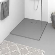 vidaXL Shower Base Tray SMC Gray 39.4&quot;x31.5&quot; - £205.43 GBP