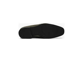 Stacy Adams Men Shoes Swagger Studded Slip On Satin Black Gold 25228-715 image 6