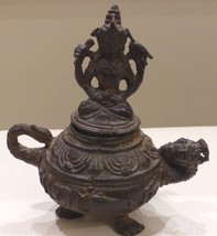 Magnificent Antique Chinese Bronze Cast Ritual Dragon and Buddha Censer - £79.13 GBP