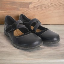 Clarks Roseville Jane Black Adjustable Strap Mary Jane Leather Shoes Size 9W - £25.74 GBP