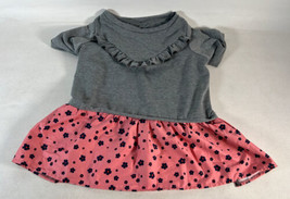 NWOT Gray Sweatshirt dress with Ruffles and Pink Skirt and Blue Flowers XL - $9.89