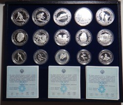Yugoslavia 15 Plata Prueba Monedas Set Sarajevo 1984 Juegos Olímpicos Mint Box - £405.75 GBP