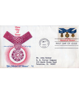 US 2045 FDC Medal of Honor Marq cachet ZAYIX 0124M0298 - £3.08 GBP