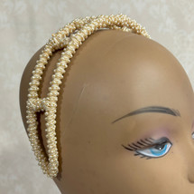 Beaded Pearl Tone Ladies Headband Hair Accessory - £6.52 GBP