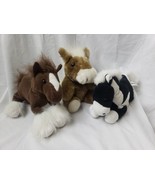 Plush Horse Lot of 3 Clydesdale Black White Pony Blaze Dan Dee Commonwea... - $20.14