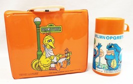 ORIGINAL Vintage 1979 Aladdin Sesame Street Plastic Lunch Box + Thermos ... - £157.77 GBP