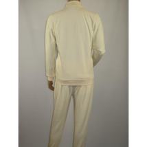Men's Monte Carlo Turkey Jogging Suit 2pc Jump Set Stretchable 95061 Ivory Wine image 6