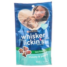 Purina Whisker Lickins Crunchy and Yummy Cat Treats Tuna Flavor - 1.7 oz - £6.03 GBP