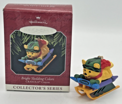 1998 Hallmark Bright Sledding Colors Crayola Crayon Ornament SKU U214 - £10.38 GBP