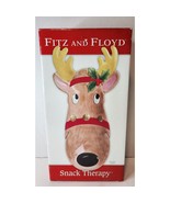 Fitz and Floyd 2005 Christmas Snack Therapy Reindeer Server Plate WALL H... - $15.25