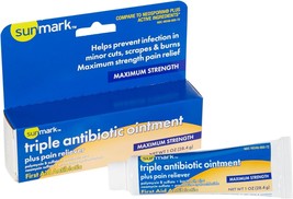 Sunmark Triple Antibiotic Ointment Plus Pain Reliever, 1 oz - £17.85 GBP