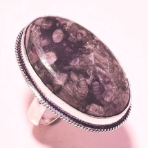 Fossil Coral Handmade Gemstone Valentine's Day Gift Ring Jewelry 7" SA 2795 - $5.19