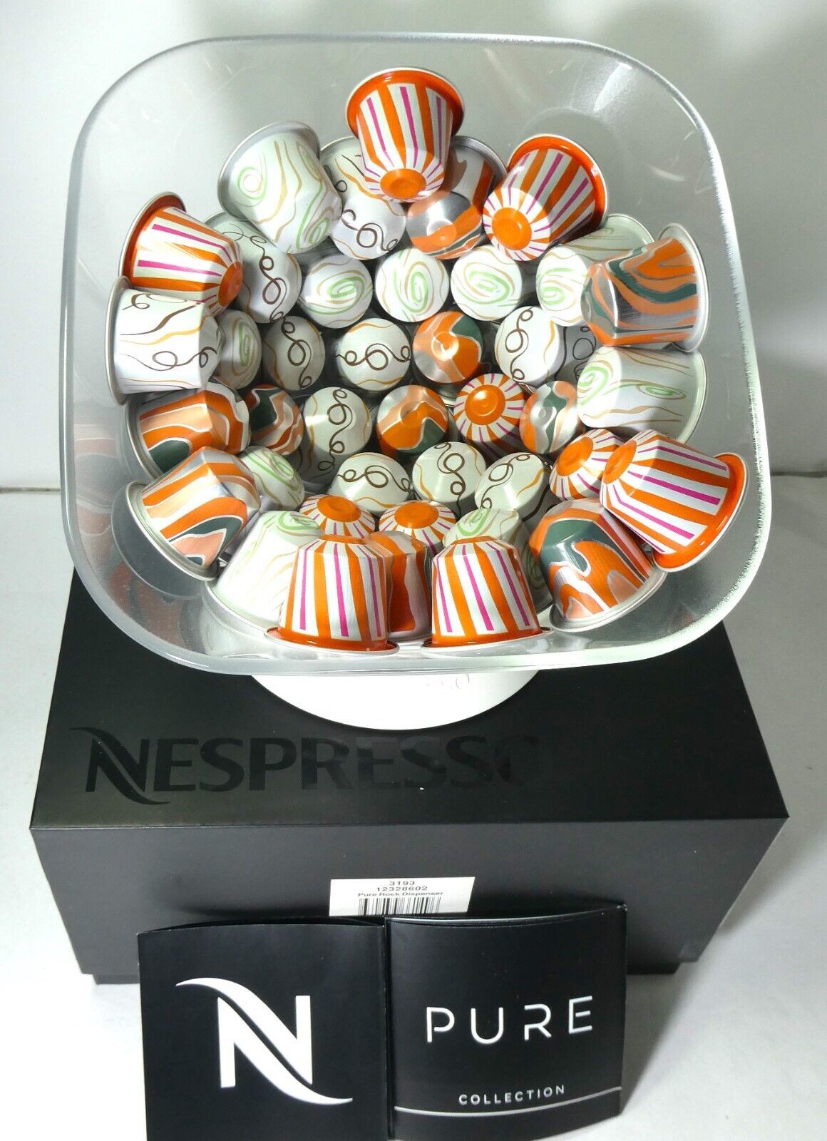 OFFER !! Nespresso PURE ROCK DISPENSER New & 40 LIMITED Coffee Capsules,Read - £263.43 GBP