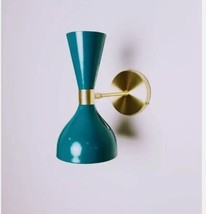 Mid Century Wall Sconces Italian Design Wall Lamp Blue Shades Diablo - £45.31 GBP