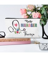 Personalized Nurse Manager Gift, Nurse Makeup Bag, Gift For Nurse Cowork... - £12.50 GBP