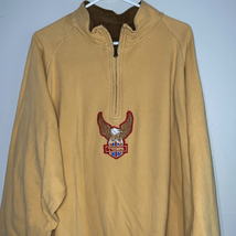 Woodland Trail triumph motorcycle vintage 80s quarter zip pull over size 2 XL - £38.31 GBP
