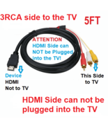 5FT NEW HDMI Male To 3 RCA Video Audio AV Transmitter Adapter Cable HDTV... - $128.48 MXN