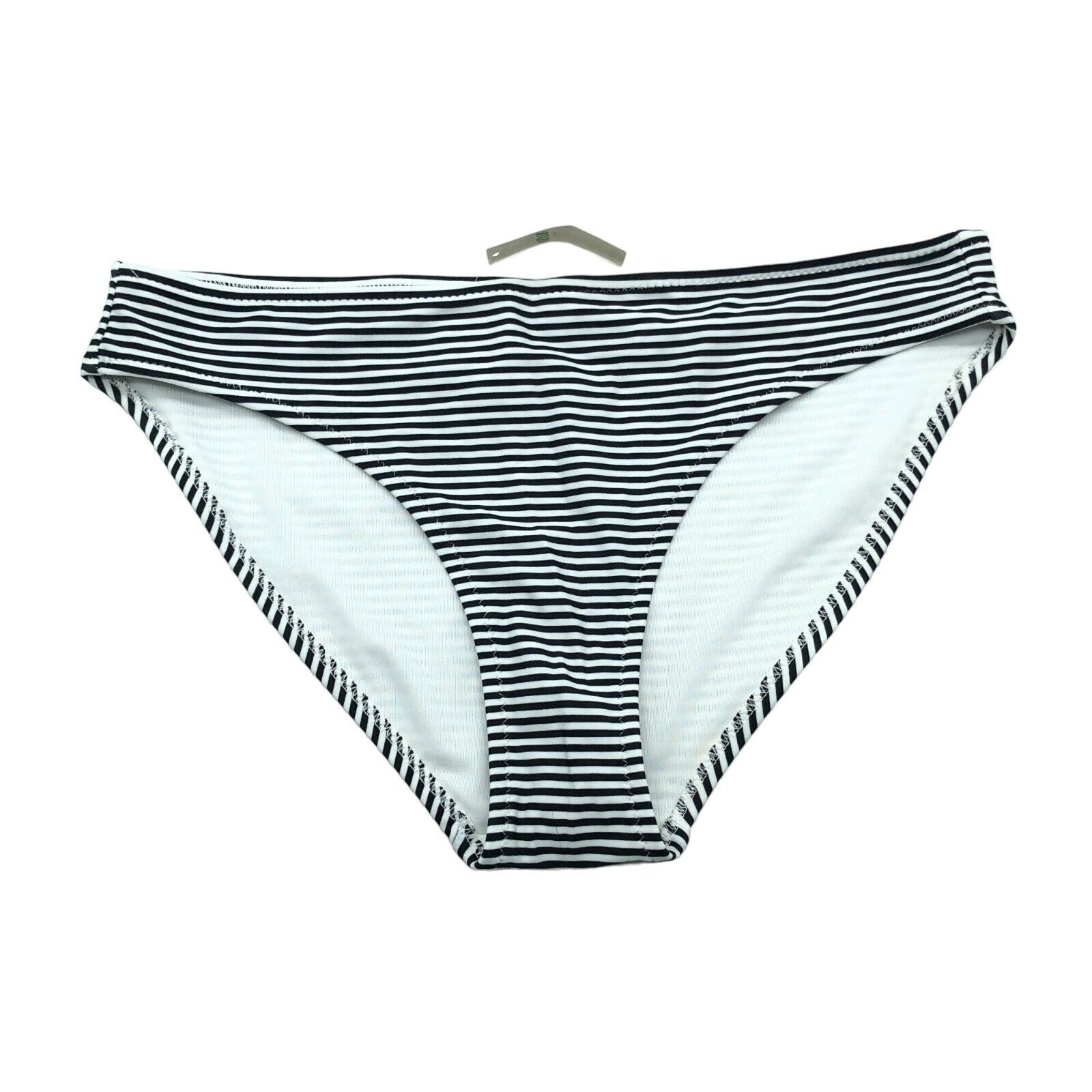 Primary image for Aerie Womens Bikini Bottom Brief Striped Black White XXL