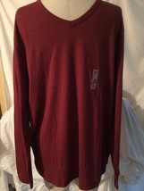 Old Navy Men&#39;s Shirt Burgundy Long Sleeve V-Neck Size Extra Large New! - $14.85