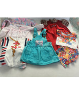 Vintage toddler little girls clothing lot dress shorts blouse sleepwear - €17,15 EUR