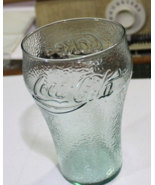 Vintage 16 oz Coca-Cola Glass Pebbled Dimpled Textured Georgia Green COKE - £10.06 GBP