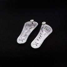 Real Silver Laxmi Charan Paduka 3.8Cm religious gift - £18.68 GBP