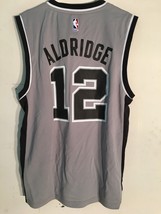 Adidas NBA Jersey San Antonio Spurs LaMarcus Aldridge Grey sz XL - $16.82