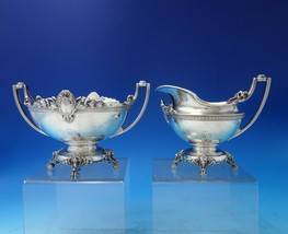 Lion by Tiffany and Co Sterling Silver Sugar Creamer Set 2pc GW c.1870 (#5901) - £1,423.62 GBP