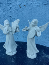 pair of porcelain figurines brand dresden germany angels, detail - £74.95 GBP