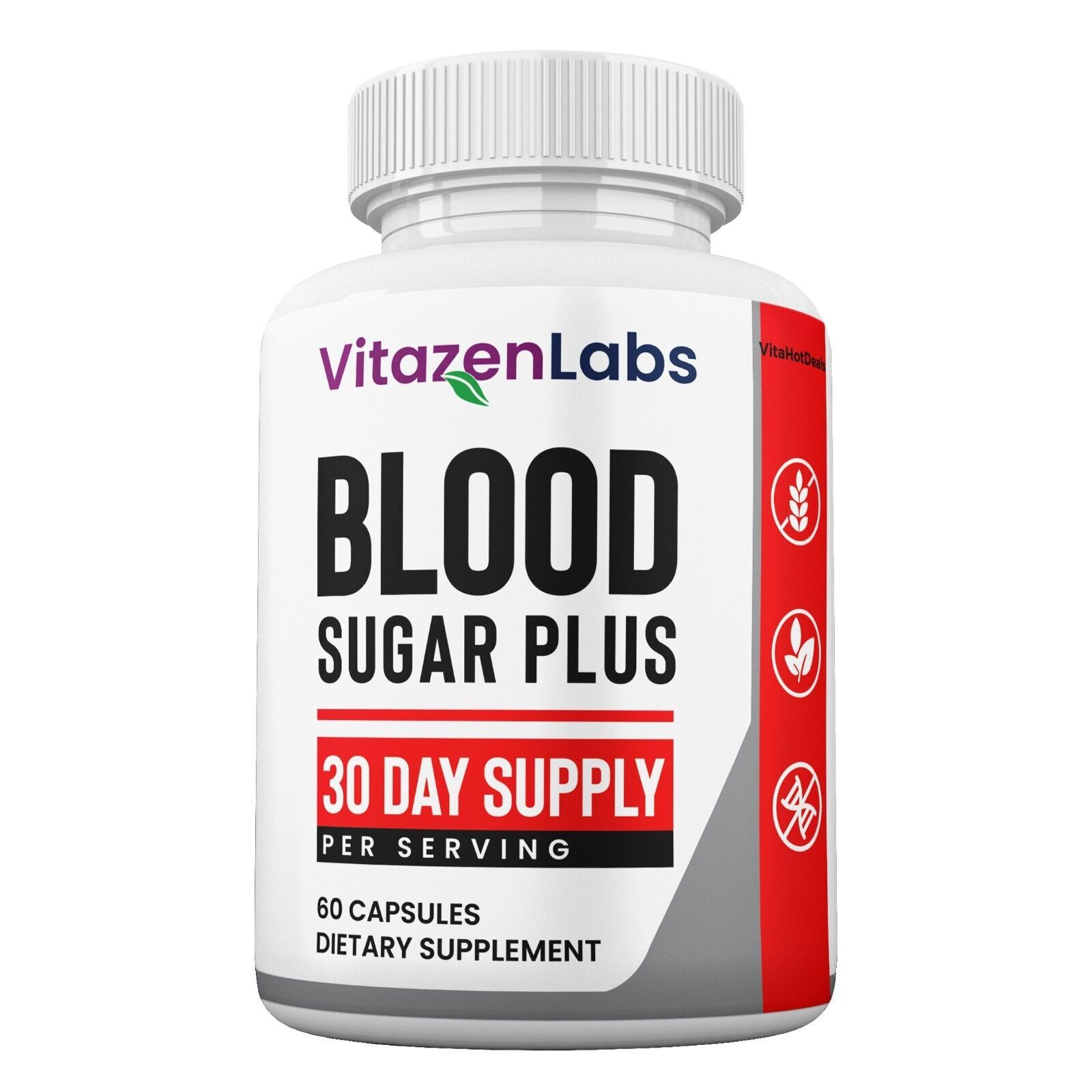 1 Pack VitazenLabs Blood Sugar Plus Capsules Official Maxi Strength