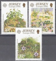 ZAYIX Great Britain - Jersey 396-398 MNH Europa Plants Flowers Nature - £1.18 GBP