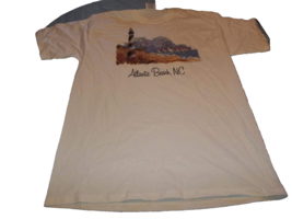 vintage Atlantic Beach NC Lighthouse white T-Shirt L - $24.74
