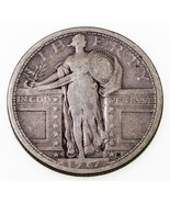 1917-S 25C Type 1 Debout Liberty Quarts En Très Bon VG État - €72,88 EUR