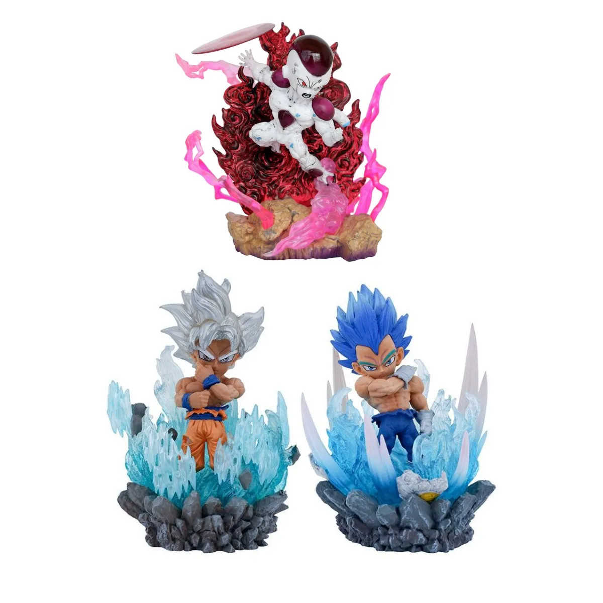 8-10cm Dragon Ball Frieza Goku And Vegeta Super Saiyan Figure Anime Combat - £15.64 GBP+