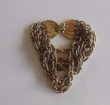 Vintage Signed Kramer of New York Multi-Chain Bracelet W/Butterfly Clasp - £42.66 GBP