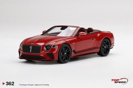 TOPSPEED TS0362 1/18 BENTLEY CONTINENTAL GT CONVERTIBLE MULLINER NUMBER ... - $252.76