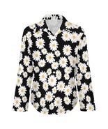 Mondxflaur White Daisy Women&#39;s Shirt Long Sleeve Summer Elegant Fashionable - $34.28 CAD