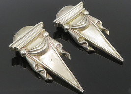 BOB MACKIE 925 Sterling Silver - Vintage Curtain Non Pierce Earrings - EG5863 - £99.00 GBP