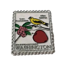 Washington, State Bird and Flower Souvenir Refrigerator Fridge Magnet - $6.06