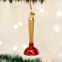 OLD WORLD CHRISTMAS TOILET PLUNGER GLASS CHRISTMAS ORNAMENT 32193 - £10.13 GBP