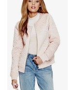 Guess Los Angeles Quilted Jacket Ladies XS  Embroidered Bomber Floral Bl... - $326.77 MXN