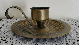 Homco Brand ~ Rustic ~ Metal Candlestick Holder ~ 7&quot; Dia Base - £17.67 GBP