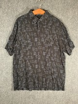 Haggar Button Up T Shirt XL X-Large Short Sleeve Regular Fit Casual Tee ... - $13.19