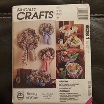 Crochet Rag Braided Basket Hat McCalls 6281 Craft Sewing Pattern UC FF Rag Time - £11.20 GBP